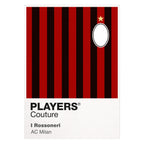 AC Milan Classic Football Shirt Team Colours Frame Men's T-Shirt – white close-up detail shot of the AC Milan Players