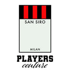 AC Milan t-shirt – white men's t-shirt with black AC Milan letters and Players Couture logo on the chest