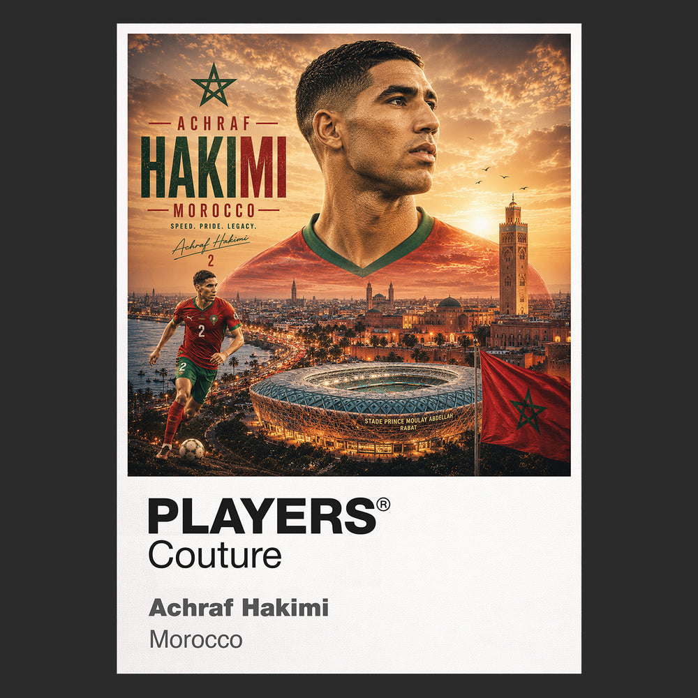 Achraf Hakimi Morocco Atlas Frame artwork by Players Couture