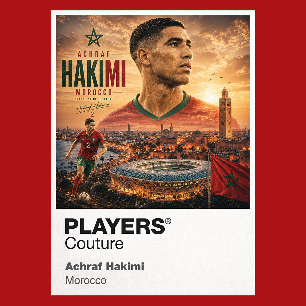 Achraf Hakimi Morocco Atlas Frame artwork by Players Couture
