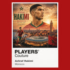 Achraf Hakimi Morocco Atlas Frame artwork by Players Couture