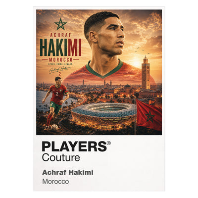 Achraf Hakimi Morocco Atlas Frame artwork by Players Couture