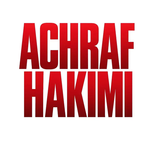 Achraf Hakimi Logo Men's Hoodie – white close-up detail shot of the Achraf Hakimi Players Couture logo design