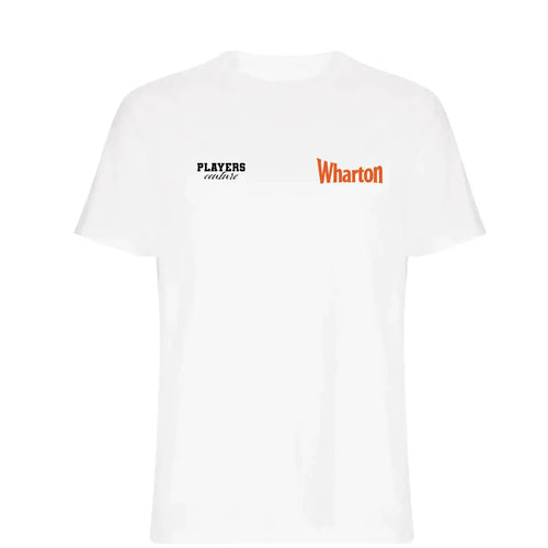 Adam Wharton t-shirt – white men's t-shirt featuring the Adam Wharton Players Couture logo