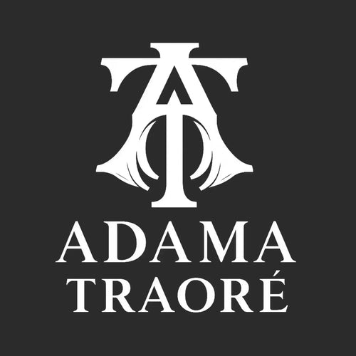 Adama Traore Logo Men's T-Shirt – black close-up detail shot of the Adama Traore Players Couture logo design