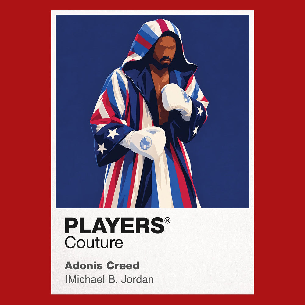 Adonis Creed Adonis Creed in the ring, building a boxing identity beyond his father's name Icon Frame artwork in red