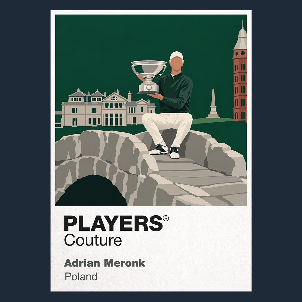 Adrian Meronk Golf Icon Frame artwork in navy