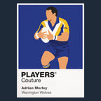 Adrian Morley Warrington Wolves rugby league T-shirt navy