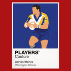 Adrian Morley Warrington Wolves rugby league T-shirt red