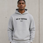 age-of-empires name-print hoodie - grey
