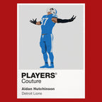 Aidan Hutchinson Detroit Lions red Icon Frame artwork detail