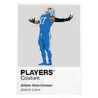 Aidan Hutchinson Detroit Lions white Icon Frame artwork detail