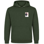 Aidan O’Brien horse racing hoodie – mens earthy green hoodie view