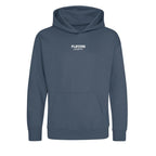 Essentials Collection hoodie – blue kids' hoodie with white Essentials Collection letters and Players Couture logo on the