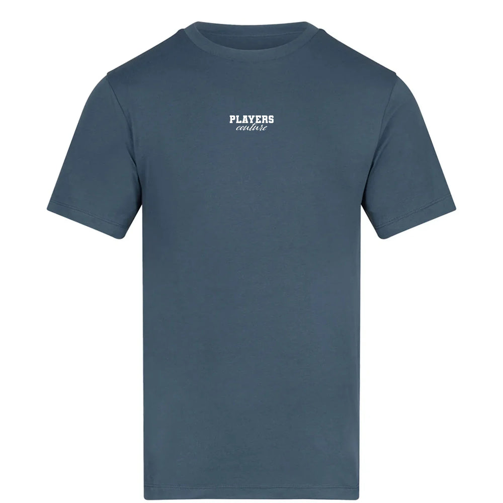Essentials Collection Players Couture Mens Airforce Blue Cotton T-Shirt - Indigo Blue / S | Basics, Essentials Collection, Men's, T-Shirts