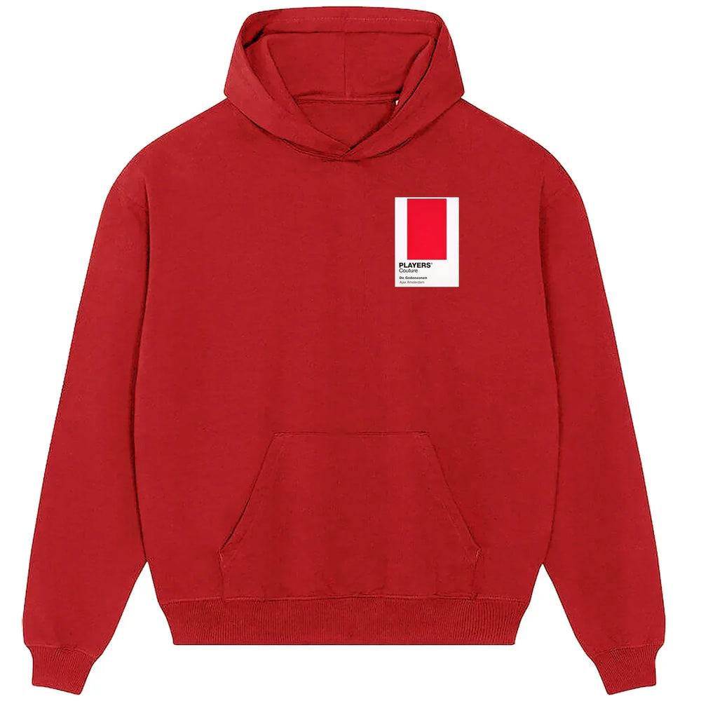 Ajax Club Colours hoodie – red men's hoodie featuring the Ajax Club Colours Players Couture logo