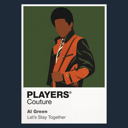 Al Green Al Green's elegant Memphis-soul stage presence Icon Frame artwork in navy