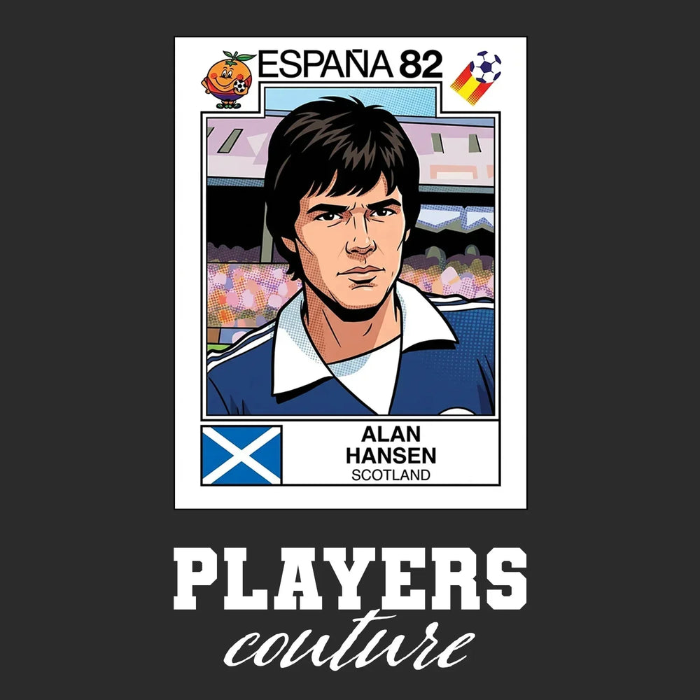Alan Hansen World Cup Sticker Kids T-Shirt – alan hansen 82 black Players Couture design
