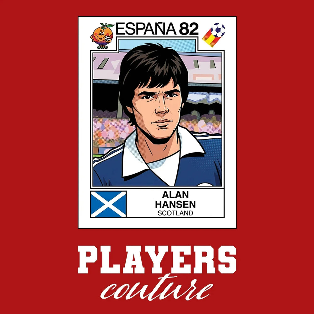 Alan Hansen World Cup Sticker Men's Hoodie – alan hansen 82 red Players Couture design