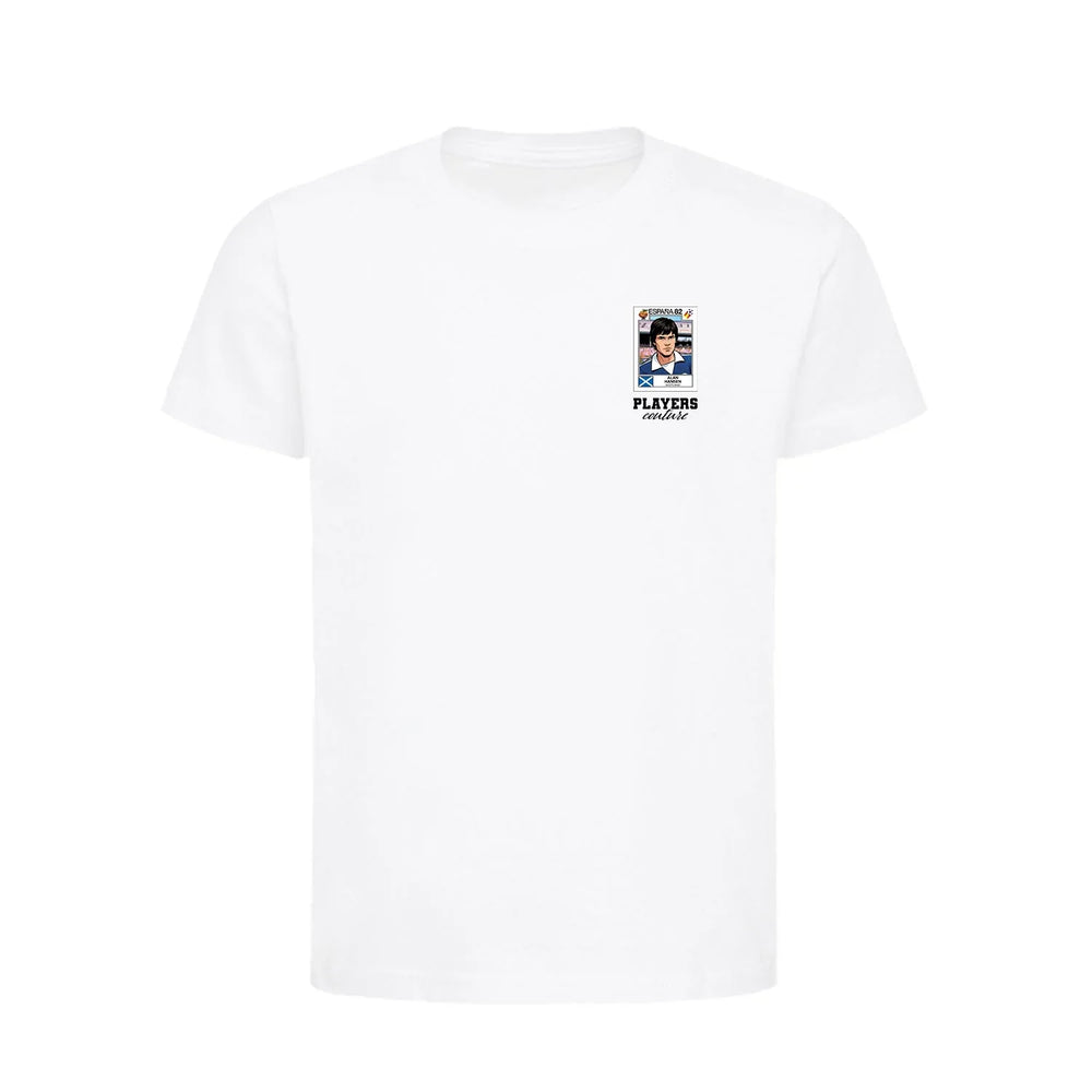 Alan Hansen World Cup Sticker Kids T-Shirt – alan hansen 82 sticker kids white tshirt Players Couture design
