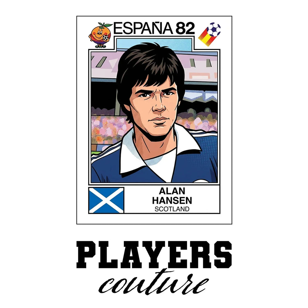 Alan Hansen World Cup Sticker Kids Hoodie – alan hansen 82 white Players Couture design
