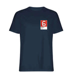 Alan Hansen 6 Football t-shirt – navy men's t-shirt featuring the Alan Hansen 6 Football Players Couture logo