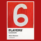 Alan Hansen 6 Football Shirt Frame Men's Hoodie – red close-up detail shot of the Alan Hansen 6 Football Players Couture