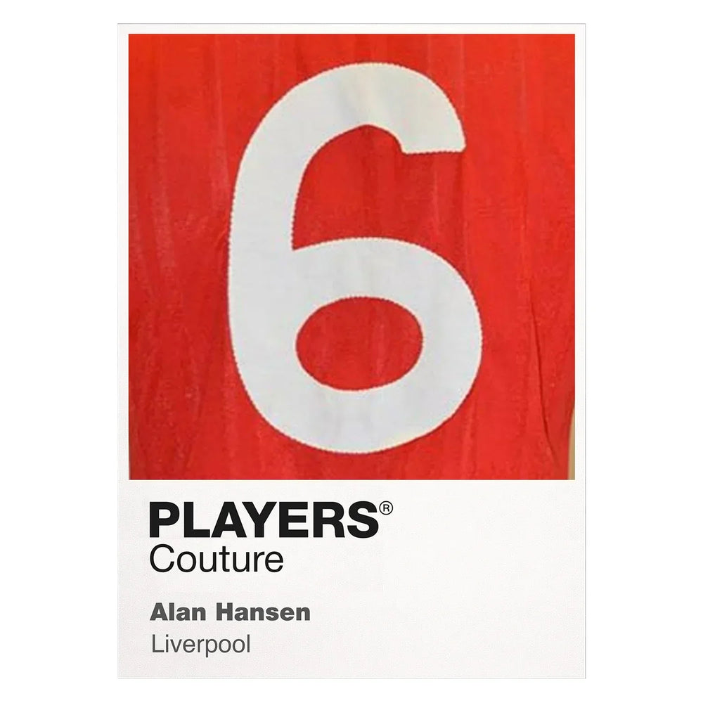 Alan Hansen 6 Football Shirt Frame Men's Hoodie – white close-up detail shot of the Alan Hansen 6 Football Players Couture