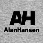 Alan Hansen Logo Men's T-Shirt – grey close-up detail shot of the Alan Hansen Players Couture logo design