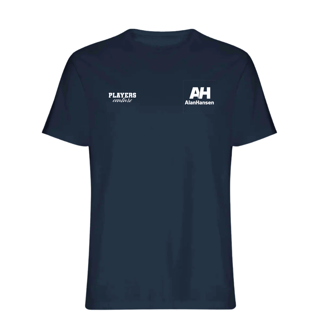 Alan Hansen Logo Players Couture Mens T-Shirt Navy