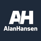 Alan Hansen Logo Men's T-Shirt – navy close-up detail shot of the Alan Hansen Players Couture logo design