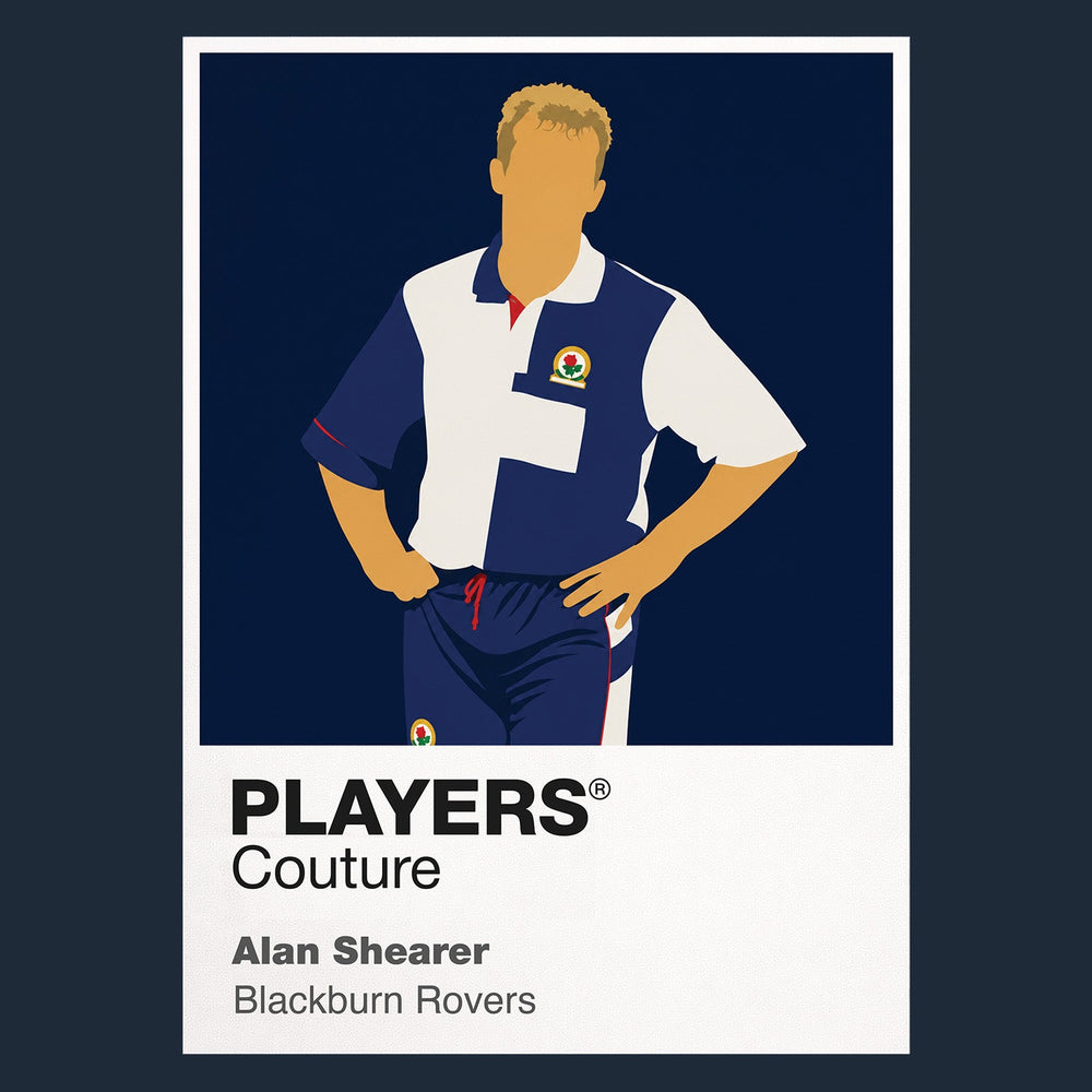 Alan Shearer Blackburn Rovers Icon Frame — Navy