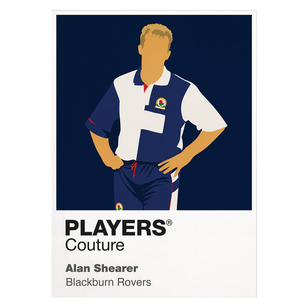 Alan Shearer Blackburn Rovers Icon Frame — White