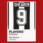 Alan Shearer 9 Football Shirt Frame Men's Hoodie – red close-up detail shot of the Alan Shearer 9 Football Players Couture