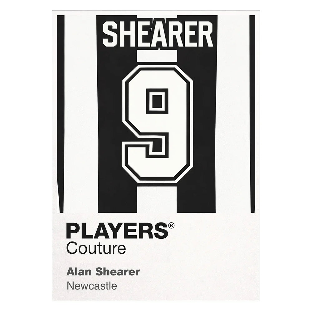 Alan Shearer 9 Football Shirt Frame Men's Hoodie – white close-up detail shot of the Alan Shearer 9 Football Players Couture