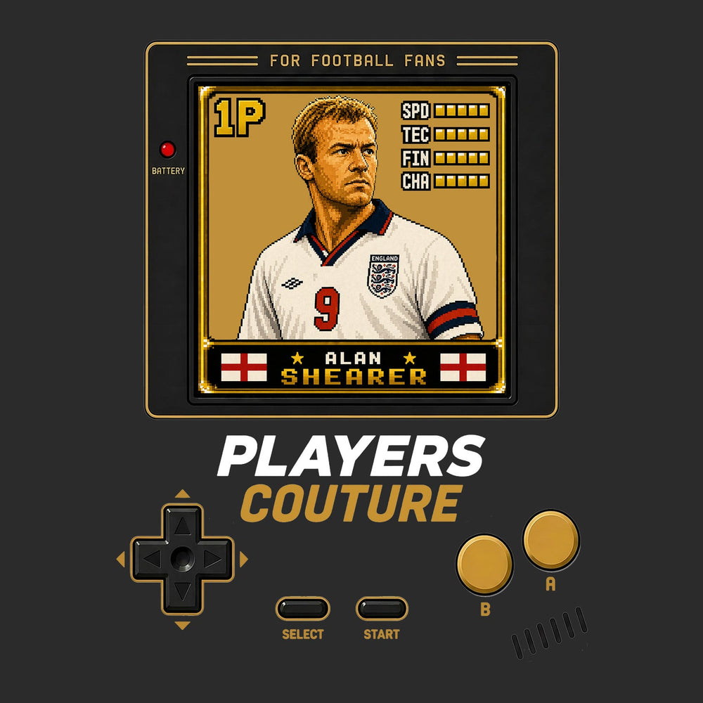 Alan Shearer 1P 8-Bit t-shirt retro gaming design by Players Couture