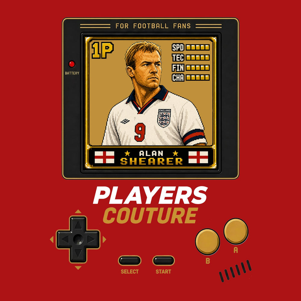Alan Shearer 1P 8-Bit t-shirt retro gaming design by Players Couture