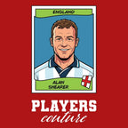 Alan Shearer World Cup Sticker Kids T-Shirt – alan shearer red Players Couture design
