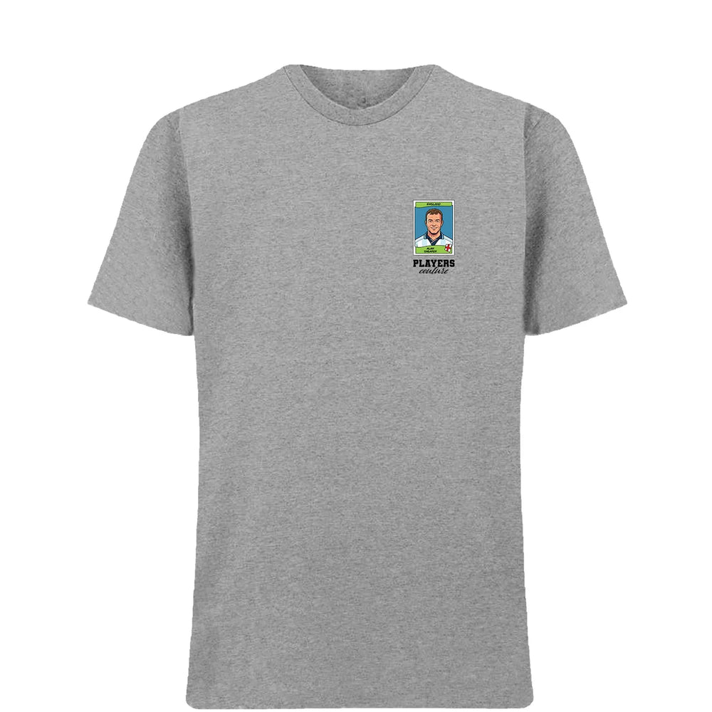 Alan Shearer World Cup t-shirt – grey men's t-shirt featuring the Alan Shearer World Cup Players Couture logo
