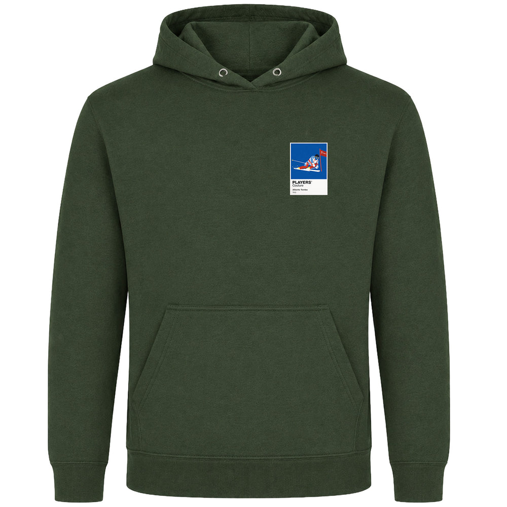Alberto Tomba Olympics Icon Frame Men's Hoodie - Earthy Green