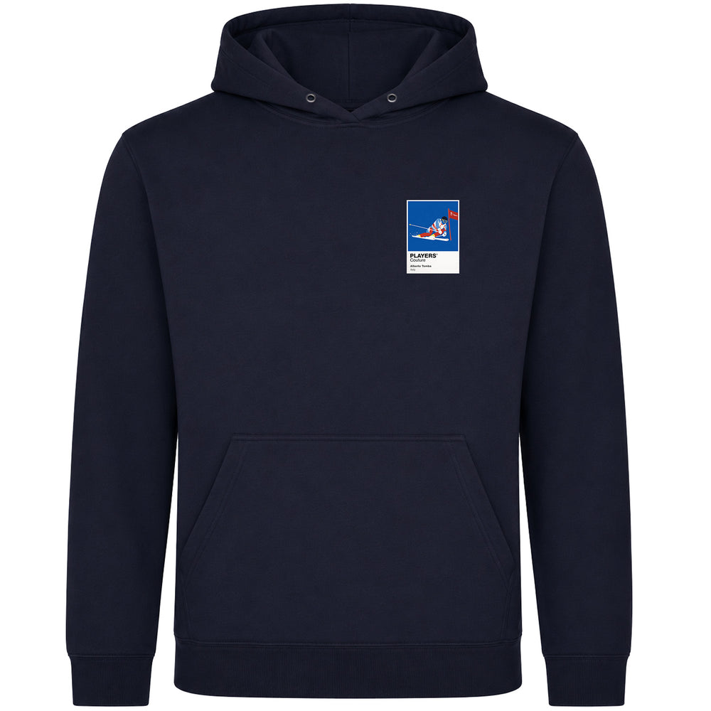 Alberto Tomba Olympics Icon Frame Men's Hoodie - Navy
