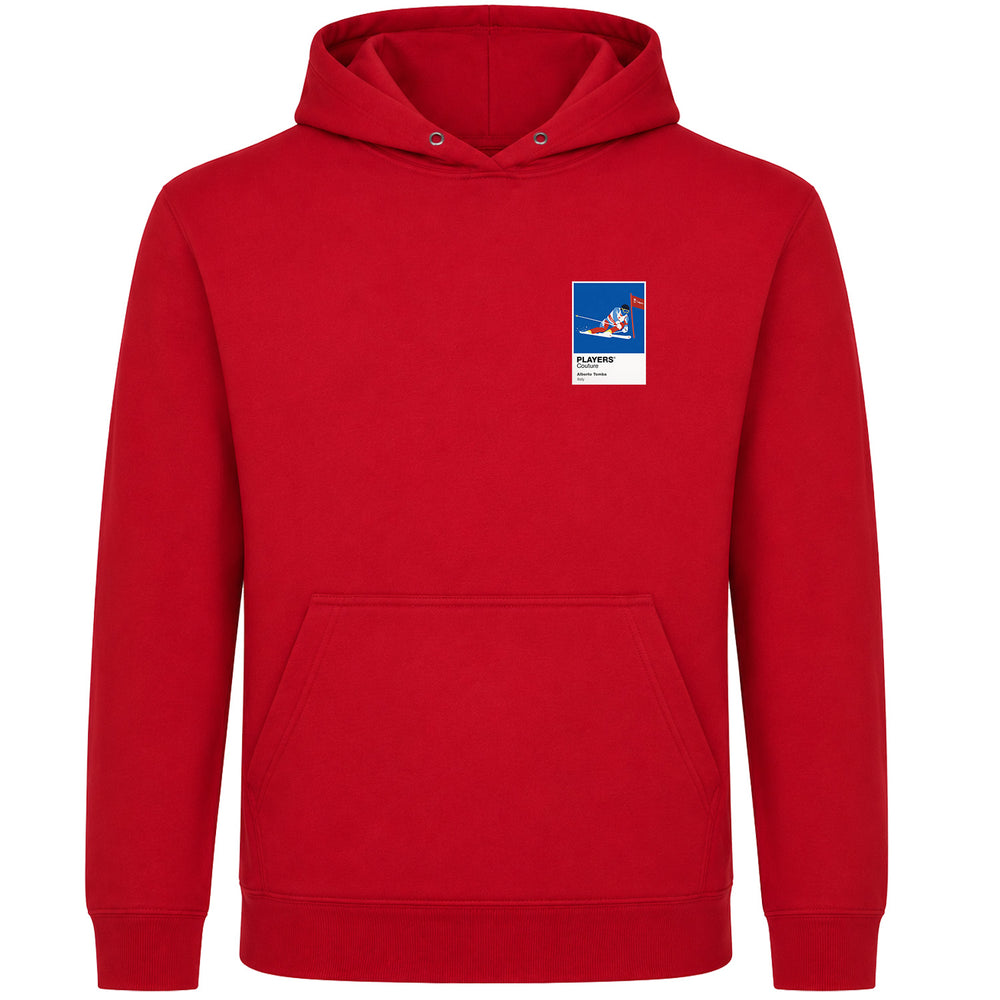Alberto Tomba Olympics Icon Frame Men's Hoodie - Red