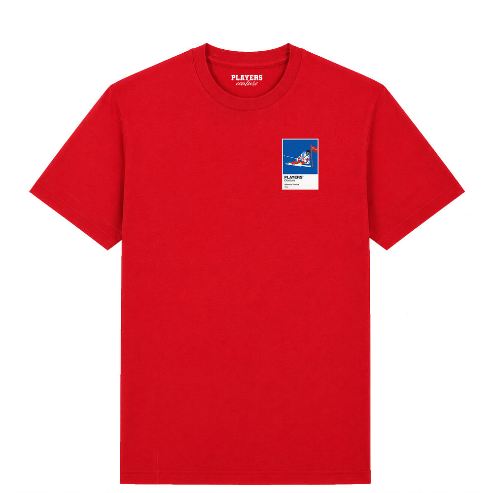Alberto Tomba Olympics Icon Frame Men's T-Shirt - Red