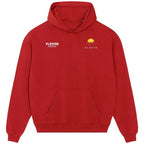 Aldair hoodie – red men's hoodie featuring the Aldair Players Couture logo