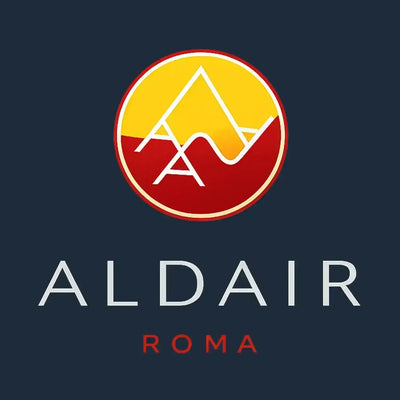 Aldair Logo Men's T-Shirt – navy close-up detail shot of the Aldair Players Couture logo design