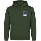 Aldaniti horse racing hoodie – mens earthy green hoodie view