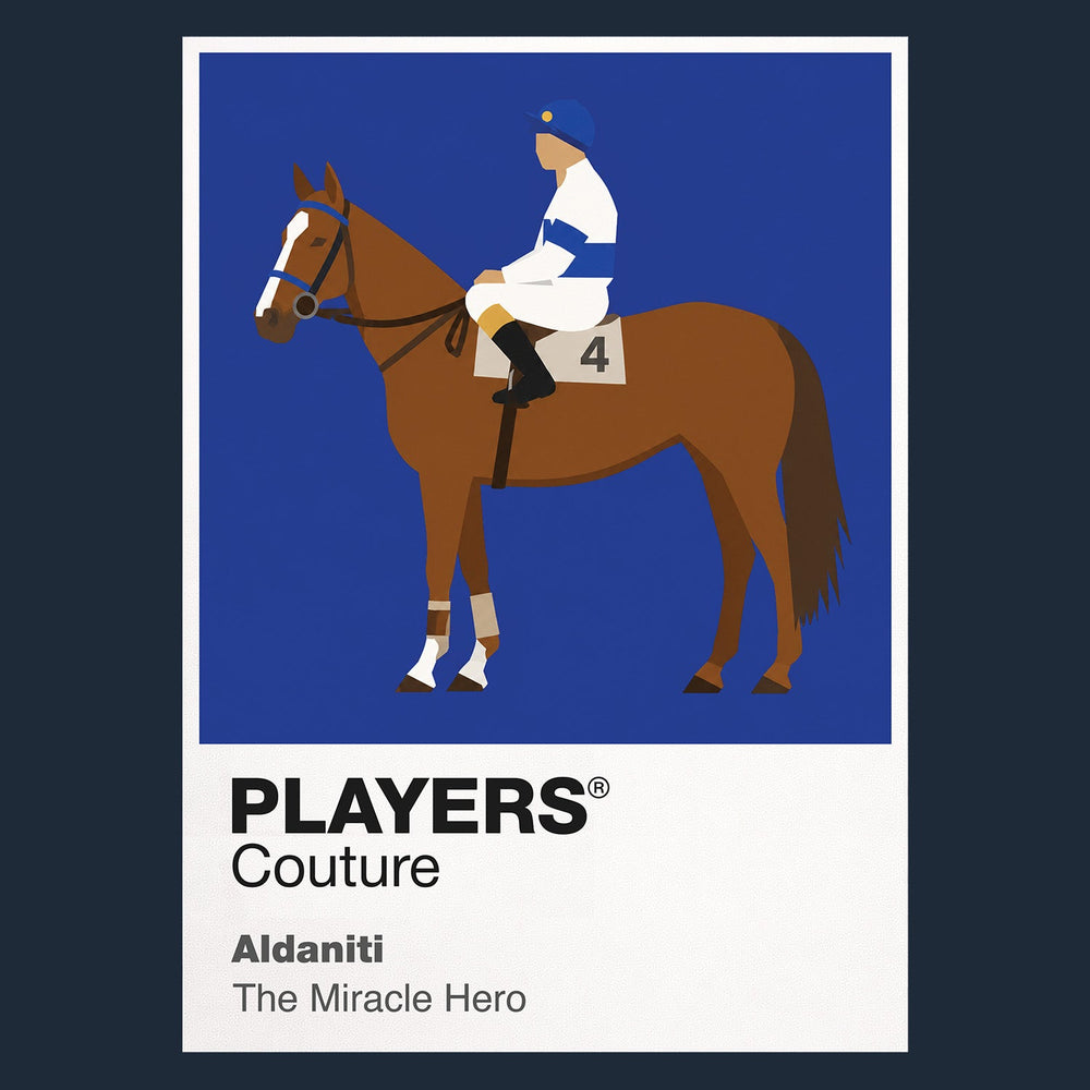 Aldaniti horse racing hoodie – navy view