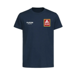 John Aldridge Aldo t-shirt – navy kids' t-shirt featuring the John Aldridge Aldo Players Couture logo
