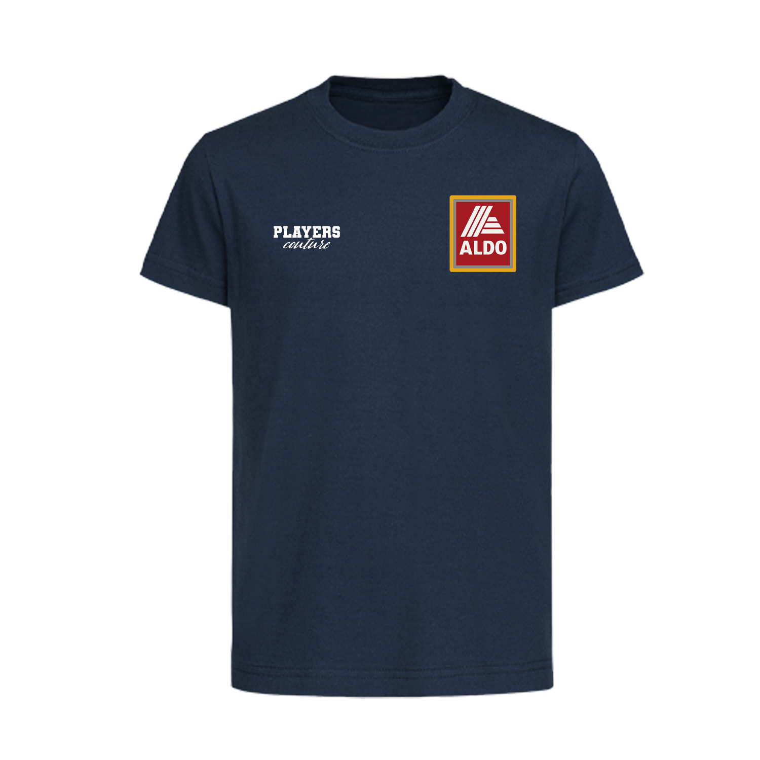 John Aldridge Aldo Logo Players Couture Kids T-Shirt Navy