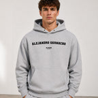 alejandro-garnacho name-print hoodie - grey